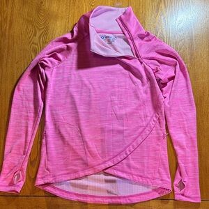 IBKUL Pink Asymmetrical Zip Pullover Size Small